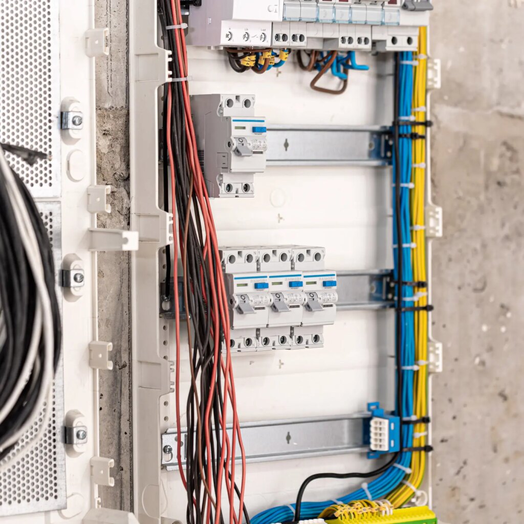 Nowa rozdzielnica elektryczna z wyłącznikami
